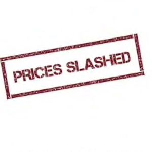 Prices slashed on clothing.  Friday sale